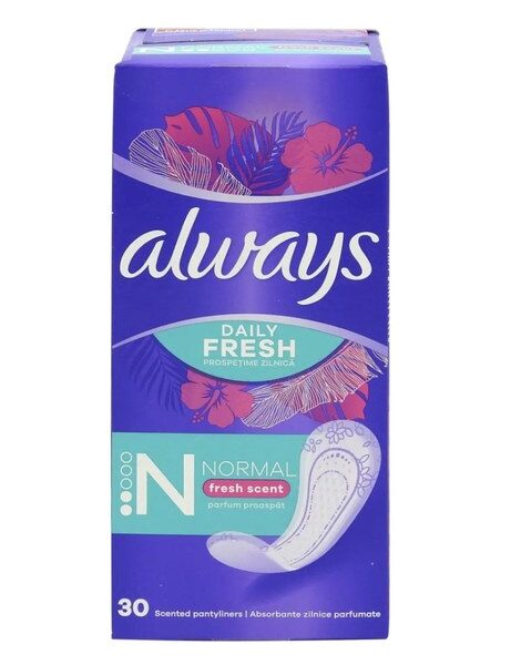 Absorbante zilnice Fresh Scent, 30 bucati, Always