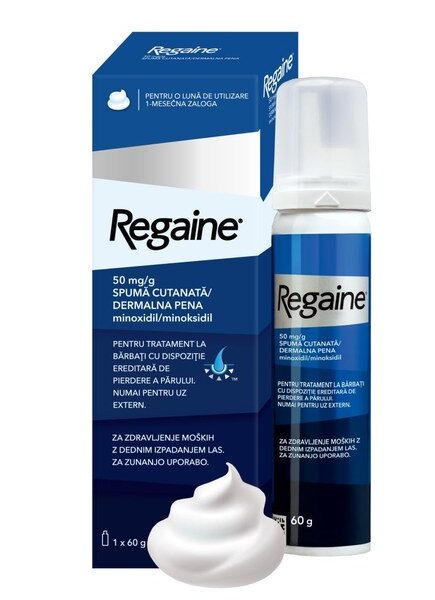 Spuma cutanata pentru ingrijirea scalpului Regaine, 50 mg/g, 60 g, Kenvue