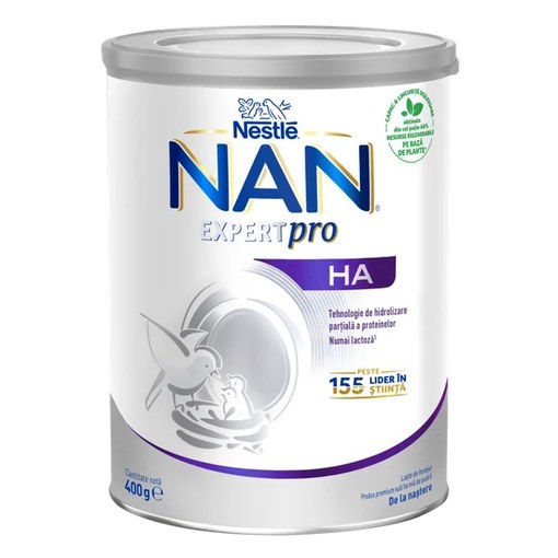 Nan HA Formula lapte praf premium hipoalergenic +0 luni, 400g, Nestle