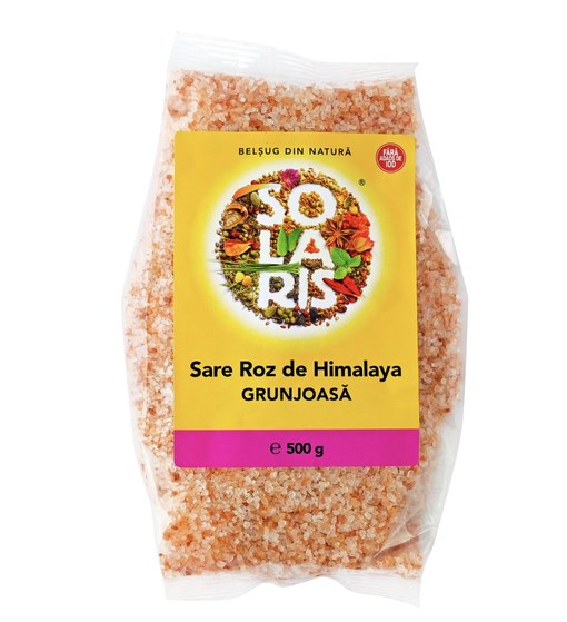 Sare roz de Himalaya grunjoasa 500 g, Solaris