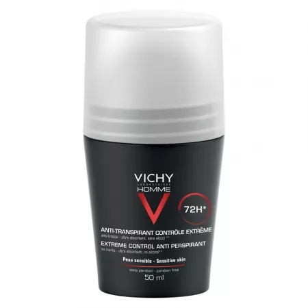 Deodorant Homme roll-on pentru barbati, 50 ml, Vichy