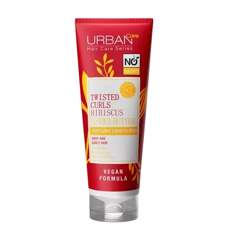 Balsam pentru parul cret cu Hibiscus si unt de Shea, 250 ml, Urban Care