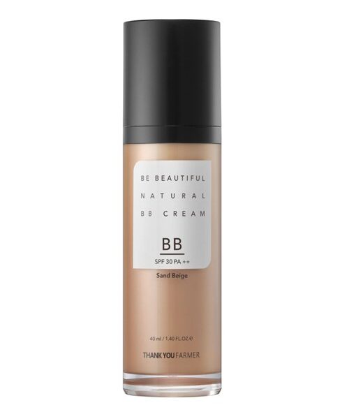 Crema naturala Be Beautiful BB, SPF30 PA++, Sand Beige, 40 ml, Thank You Farmer