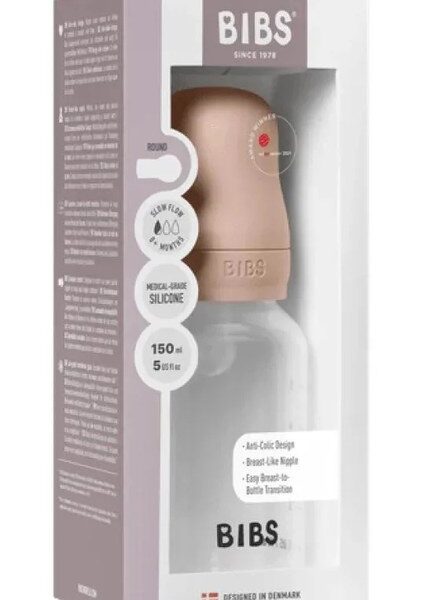 Set Complet Biberon Anticolici cu tetină din silicon, flux lent, 150 ml, Blush, 50161244 Bibs