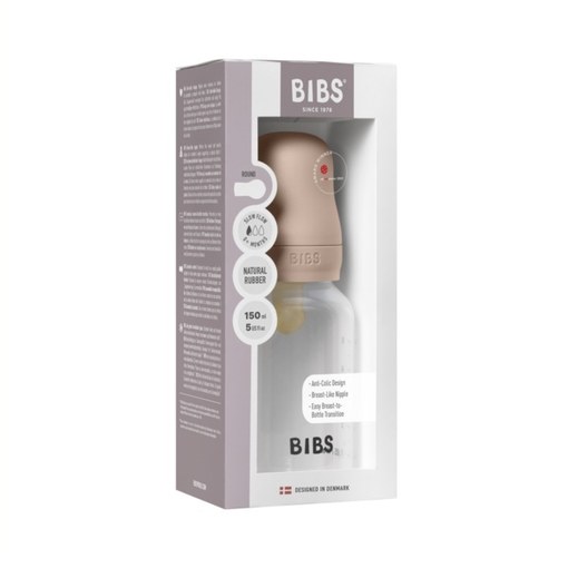Set complet biberon anticolici cu tetină din latex flux lent, 150 ml, Blush, 5016244 Bibs