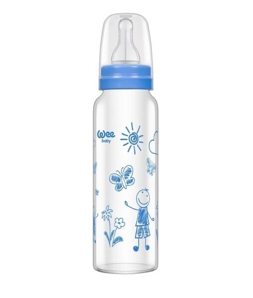 Biberon din sticla termorezistentă, cod 772 240 ml, Wee Baby