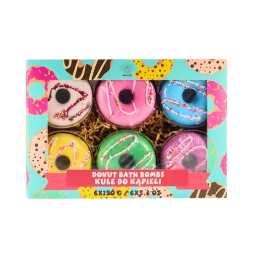 Set Bombe de baie Donut, 6 x 150 g, Aurora
