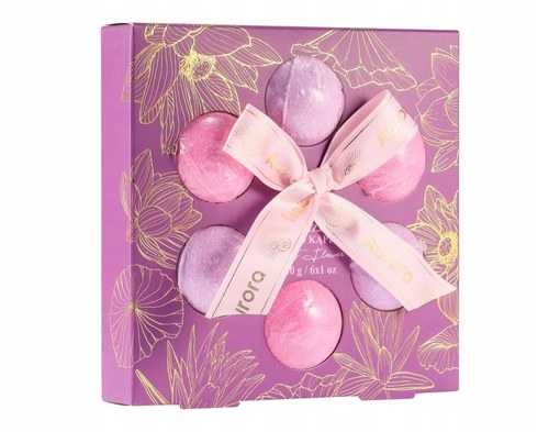 Pachet Bombe de baie Lotus Flower, 6 bucati x 30g, Aurora