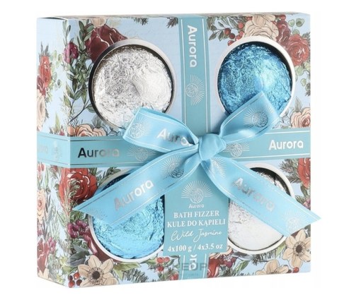 Pachet Bombe de baie Wild Jasmine, 4 bucati x 100g, Aurora