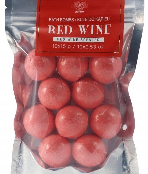 Set 10 bombe de baie cu aromă de vin roșu, 10 bucati 15 g, Aurora