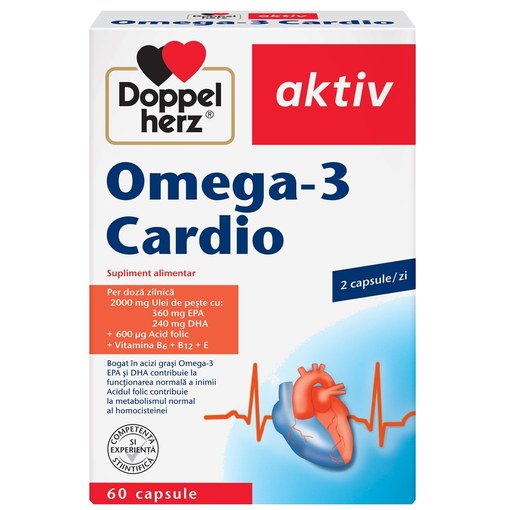 Supliment alimentar Cardio Omega-3, 60 capsule, Doppelherz