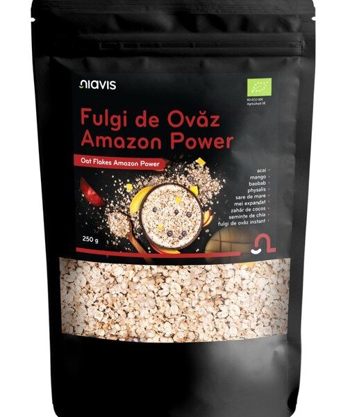 Fulgi de Ovaz Amazon Power Ecologici, 250 g, Niavis