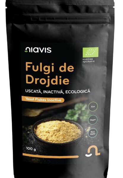 Fulgi Ecologici de Drojdie Uscata Inactiva, 100 g, Niavis
