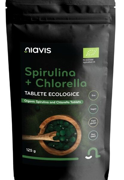 Spirulina + Chlorella Tablete Ecologice/BIO, 125 g, Niavis
