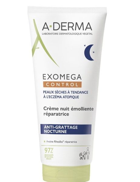 Crema reparatoare emolienta de noapte Exomega Control, 200 ml, A-Derma