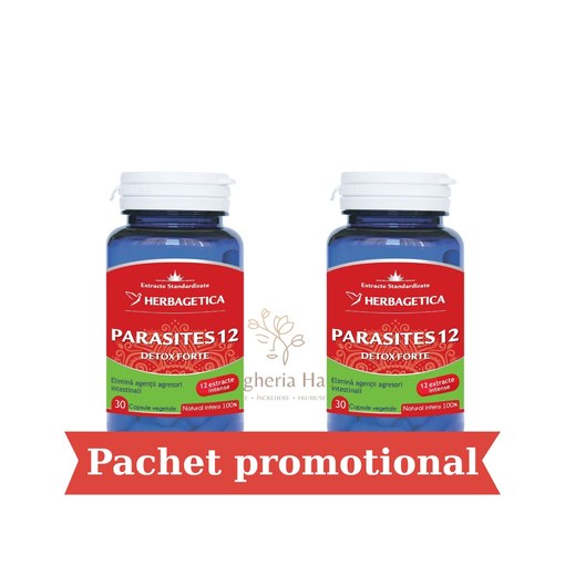 Pachet Parasites 12 Detox Forte, 30+30 capsule, Herbagetica