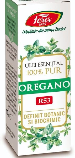 Ulei esential de oregano 100% pur (R53), 10ml, Fares
