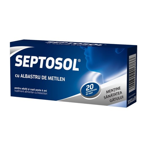 Septosol cu albastru de metilen, 20 comprimate de supt, Biofarm