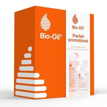 Pachet Ulei pentru ingrijirea pielii, 200ml + Lotiune de corp, 175ml, Bio-Oil