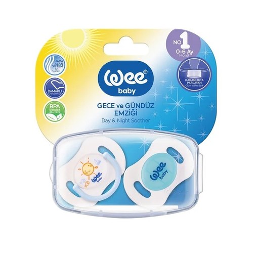 Suzeta ortodontica de zi si de noapte 152 nr.1, 2 bucati, Wee Baby