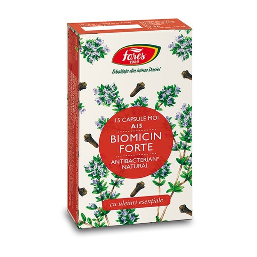 Biomicin Forte, 15 capsule, Fares