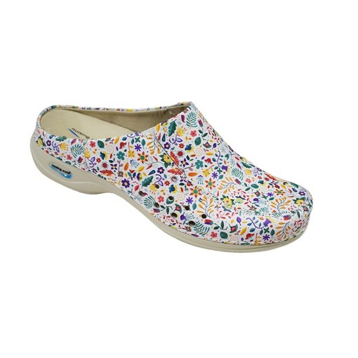 Saboti medicali din piele naturală lavabili Berlin WG4AF65 Enferm Flowers, mărimea 38, Nursing Care