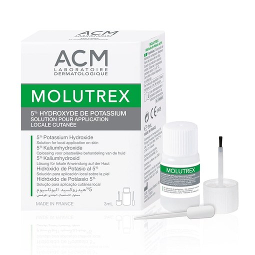 Molutrex 5% soluție pentru îngrijirea pielii afectate de leziuni tip Molluscum Contagiosum, 3 ml, ACM