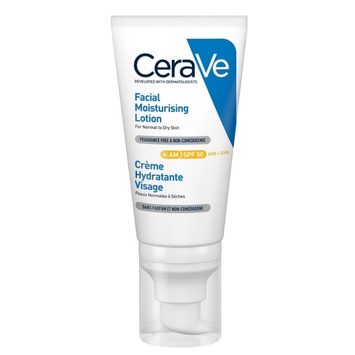 Crema hidratanta pentru ten normal-uscat cu SPF 50, 52ml, Cerave