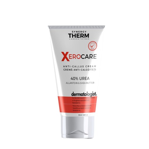 Crema Keratolitica Xerocare cu 40% Uree, Alantoina si Unt de Shea, 50 ml, Synergy Therm