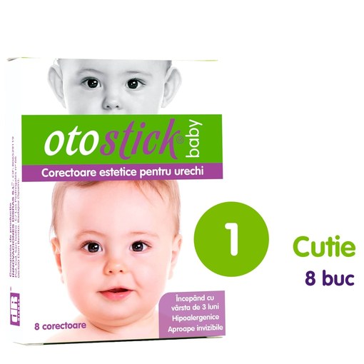 Corectoare pentru urechi decolate, clapauge, Otostick bebe, 8 bucati