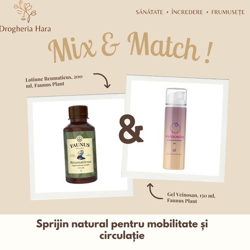 Pachet Reumaticus 200 ml și Veinosan Gel 150 ml, Faunus Plant