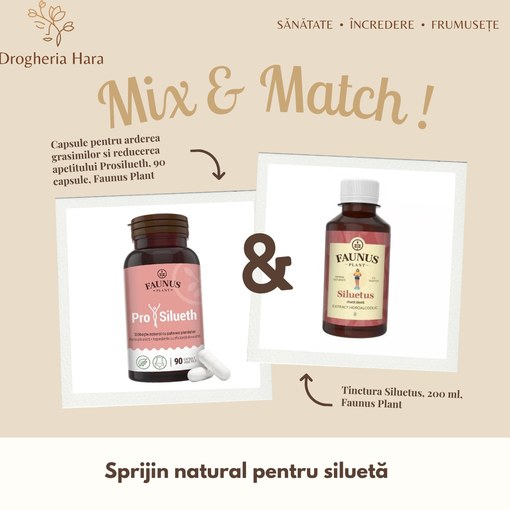 Pachet Siluetus 200 ml + Pro Silueth 90 capsule, Faunus Plant