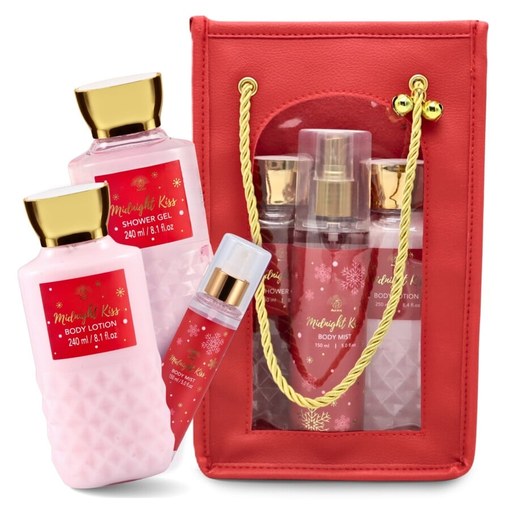 Set cadou cosmetice Midnight Kiss vanilie și floare de tei, 3 produse, Aurora