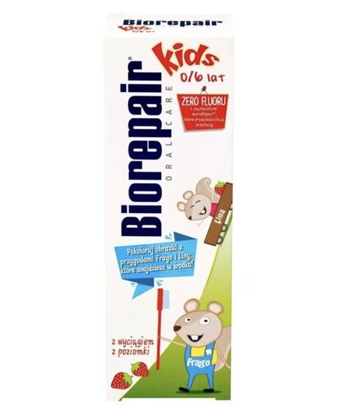 Pasta de dinti Junior 0-6 ani, cu aroma de capsuna, 50 ml, Biorepair