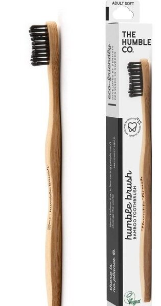 Periuta de dinti din bambus adulti Negru, Humble