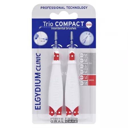 Periuță interdentară Trio Compact Large, 2 bucăți, Elgydium