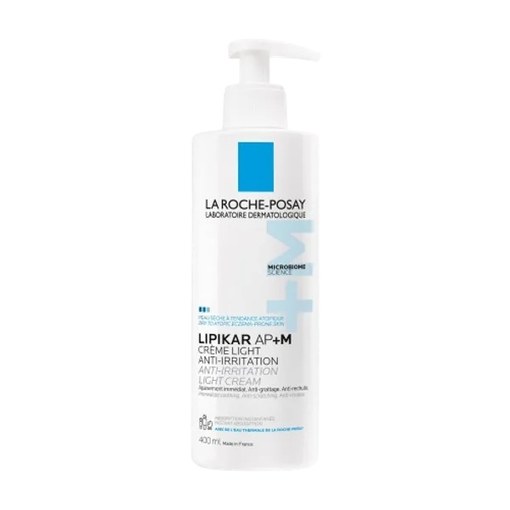 Crema triplu reparatoare cu textura lejera Lipikar Light AP+M, 400 ml, La Roche-Posay