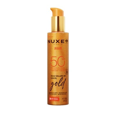 Ulei pentru bronzat SPF50 cu particule strălucitoare Sun, 150 ml, Nuxe