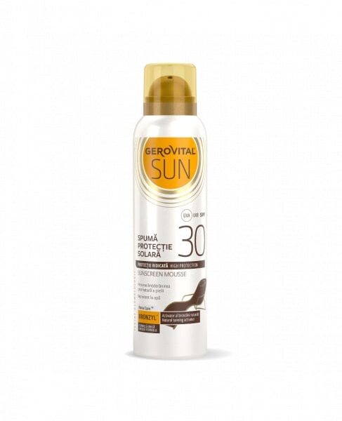 Spuma cu protectie solara SPF30, 150ml, 4645, Gerovital Sun
