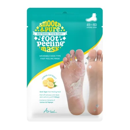 Sosete exfoliante pentru picioare Smooth & Pure, 34 g, Ariul