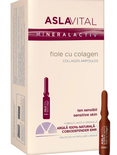 Fiole cu colagen Mineralactiv, 10 fiole x 2 ml, AslaVital