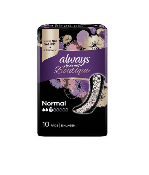 Absorbante incontinenta Discreet Boutique, 4 picaturi, 10 bucati, Always