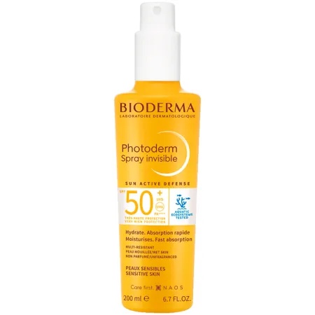 Spray invizibil pentru protectie solara SPF50+ Photoderm, 200 ml, Bioderma