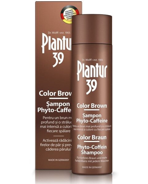 Sampon Colorant cu cafeina pentru par saten 39 Color Brown, 250 ml, Plantur