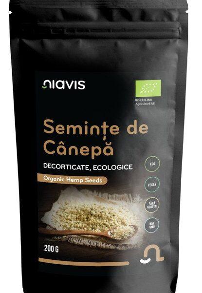 Seminte de canepa decorticate Ecologice/BIO, 200 g, Niavis