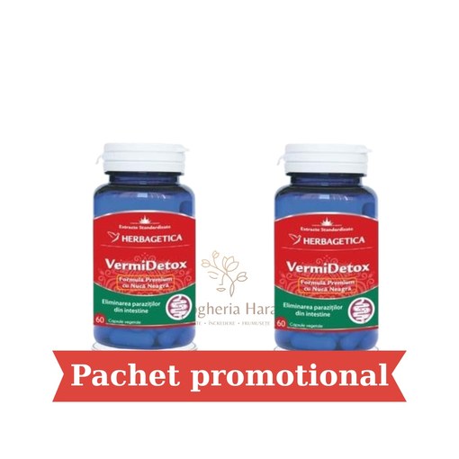 Pachet VermiDetox, 60+60 capsule, Herbagetica