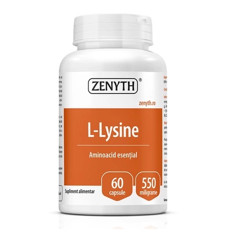 L-Lysine 550 mg, 60 capsule, Zenyth