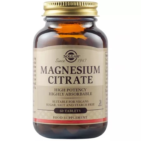 Magnesium Citrate, 60 tablete, Solgar