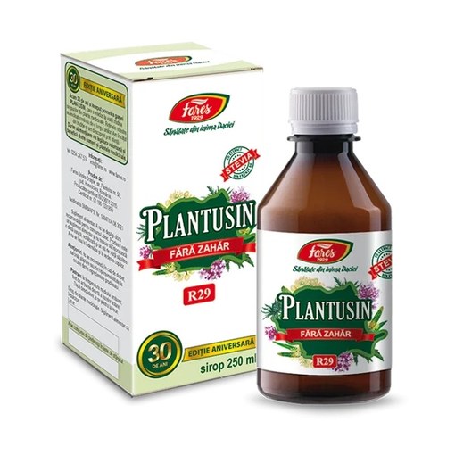 Sirop Plantusin pentru diabetici, 250 ml, Fares