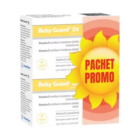 Pachet Baby Guard D3, 40 + 40 capsule, Elantis